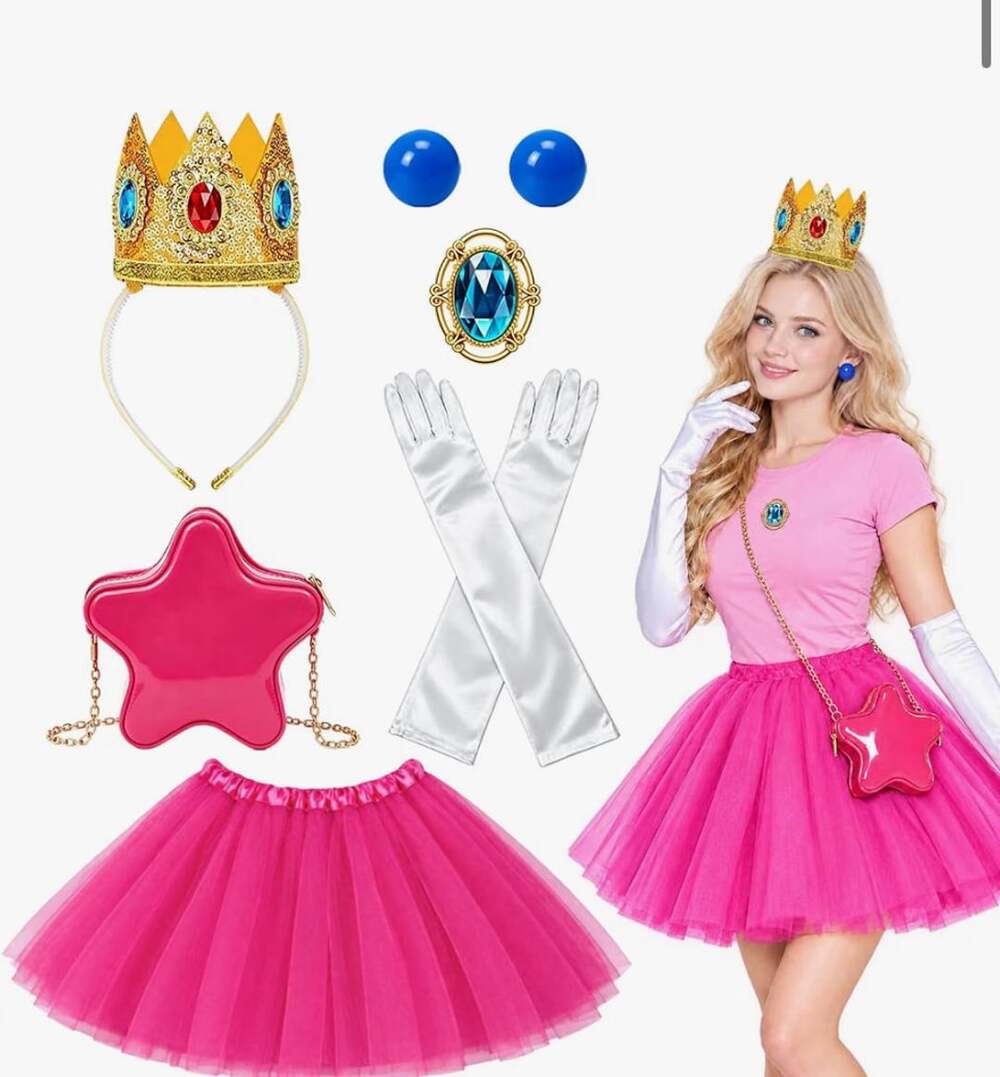 Alyatomu 6-Piece Princess Costume for Halloween Women’s One Size